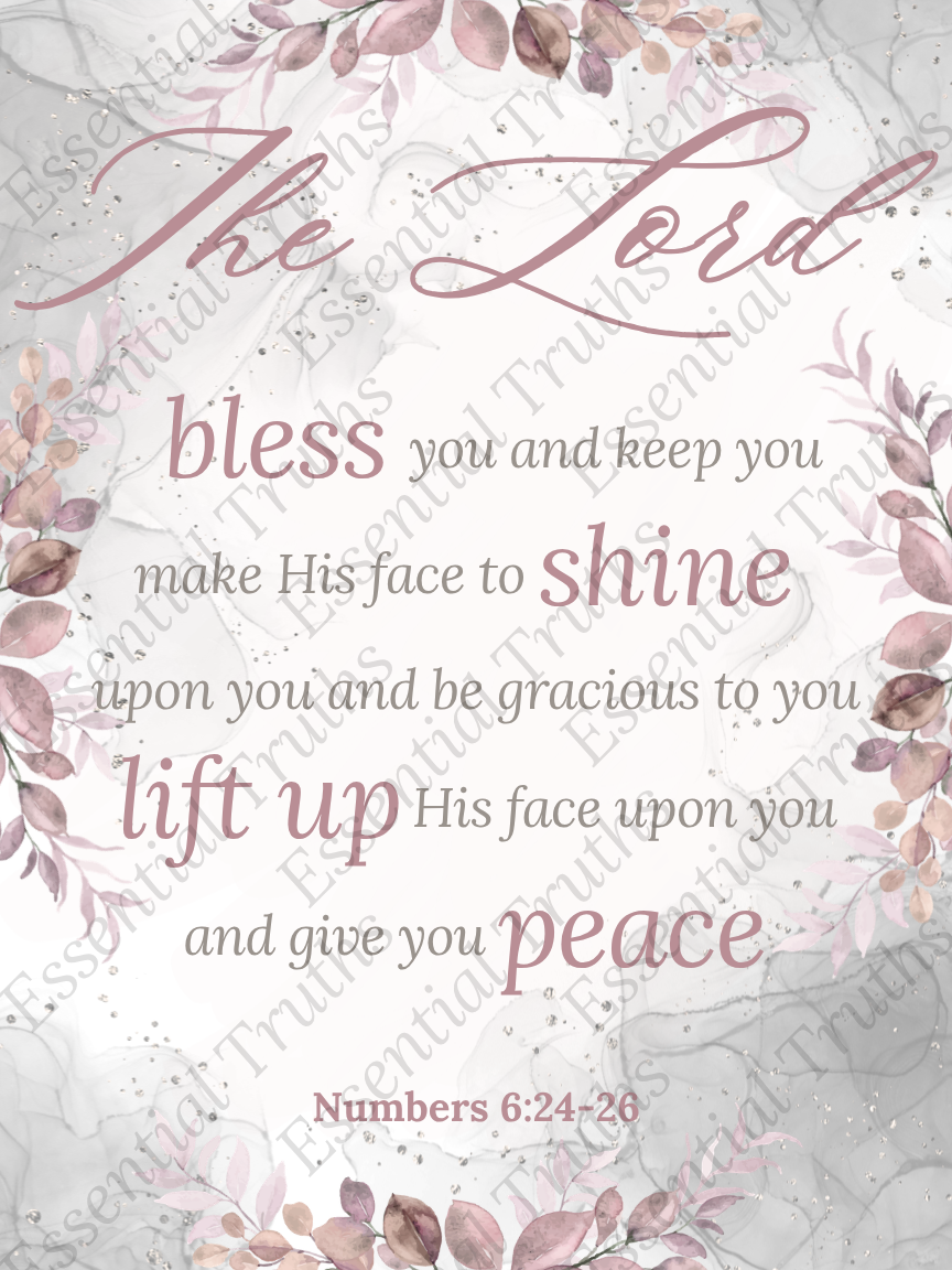 The Lord Bless You and Keep You – Numbers 6:24–26 Wall Art