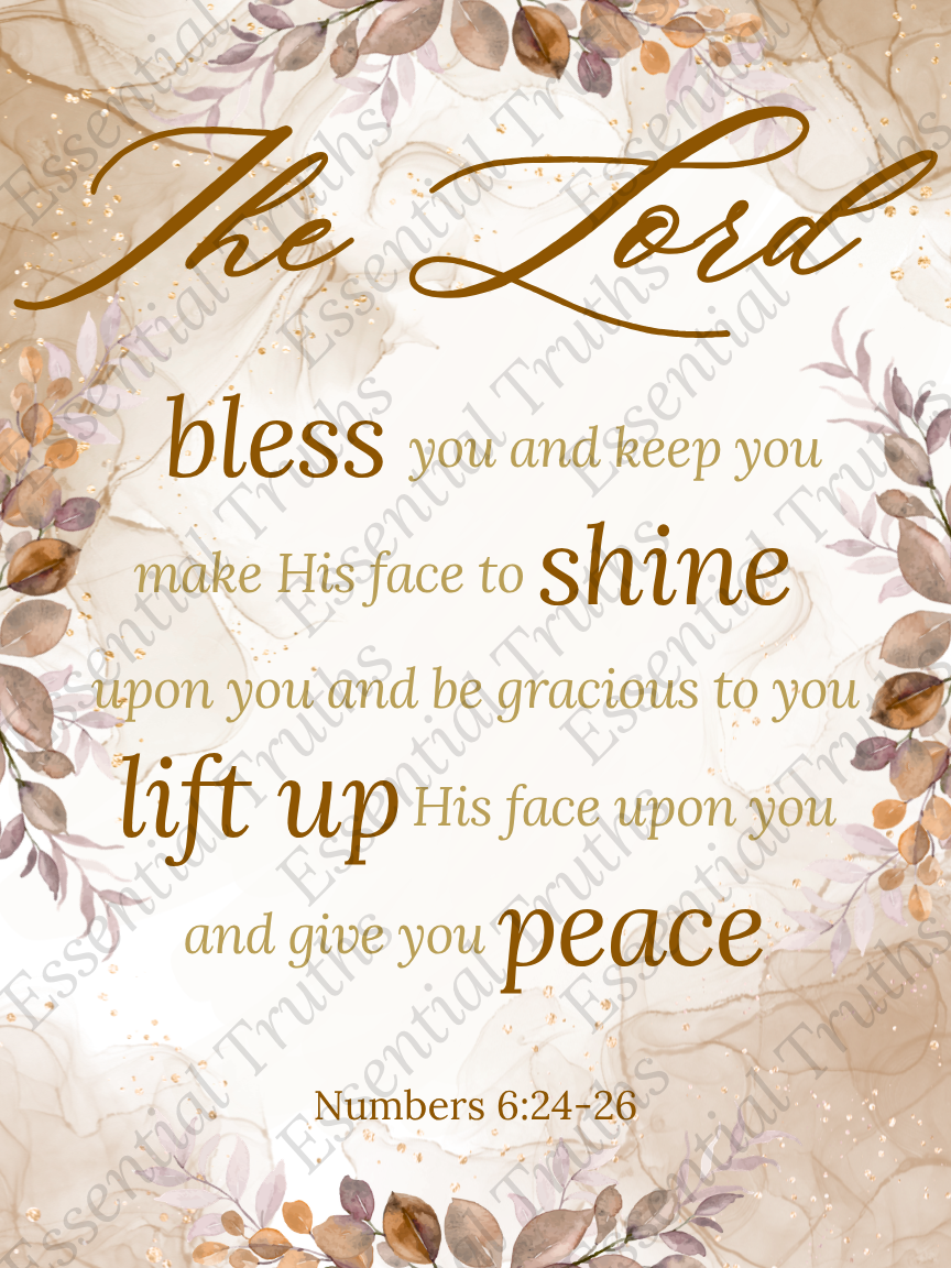 The Lord Bless You and Keep You – Numbers 6:24–26 Wall Art