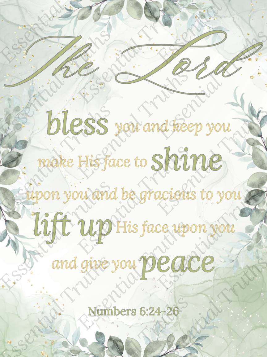 The Lord Bless You and Keep You – Numbers 6:24–26 Wall Art