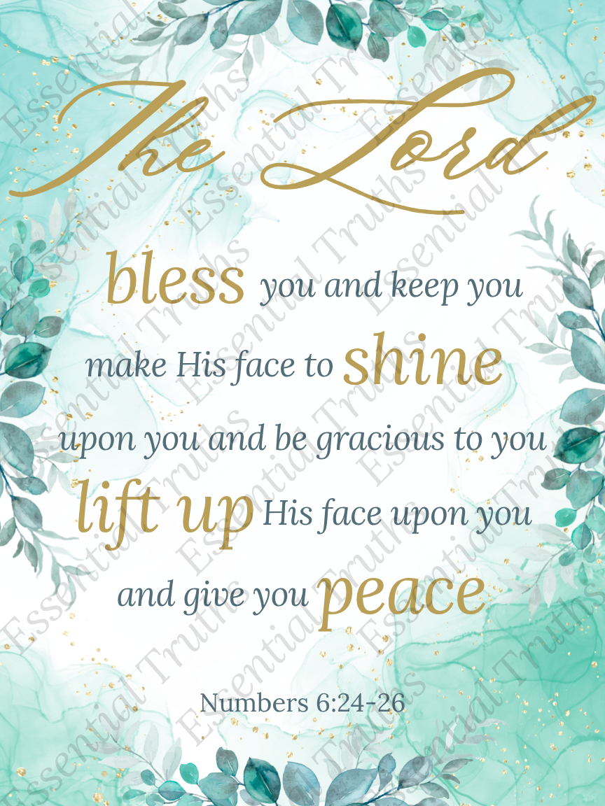 The Lord Bless You and Keep You – Numbers 6:24–26 Wall Art